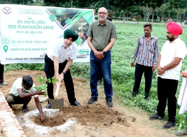 The plantation drive was formally inaugurated by Dr. J.P.S. Gill, Vice-Chancellor, in the presence of university officers, faculty members, staff and students.